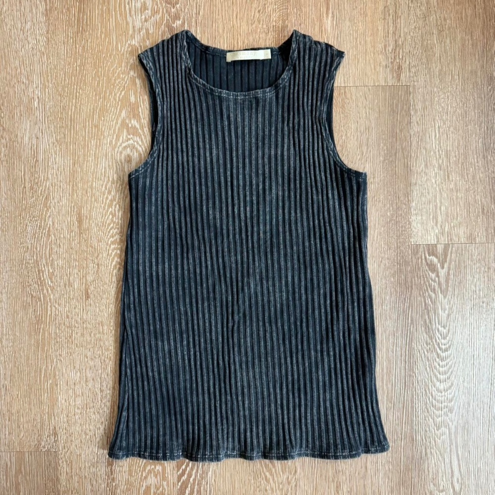 Testimony Los Angeles mineral wash ribbed tank top